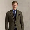 Ralph Lauren Polo Tailored Plaid Tweed Suit Jacket In Green