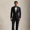 Polo Ralph Lauren Polo Tailored Wool Barathea Shawl Tuxedo In Black