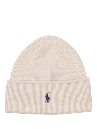 Ralph Lauren Pony Beanie-hat-cold Weather In Neutral