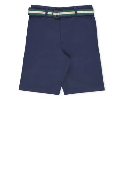 Ralph Lauren Kids' Pony Bermuda Shorts In Blue