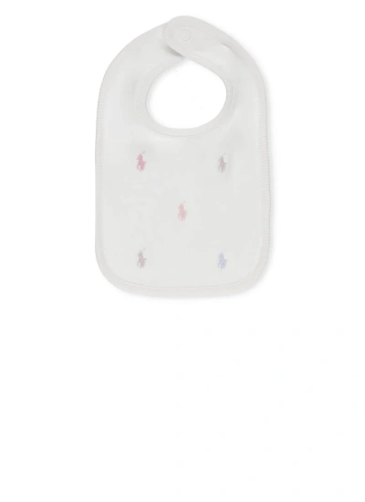 Ralph Lauren Kids' Pony Bib In White