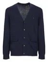 Ralph Lauren Pony Cardigan In Blue