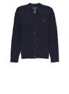 Polo Ralph Lauren Cable-knit Cotton V-neck Cardigan In Blue