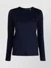 Ralph Lauren Pony Crew Neck Long-sleeved T-shirt In Blue
