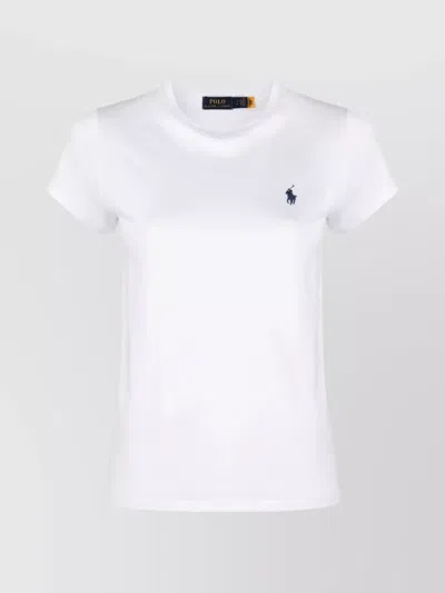Ralph Lauren Pony-embroidered Crew Neck T-shirt In White