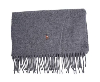 Ralph Lauren Pony Embroidered Fringed-edge Scarf In Non Definito