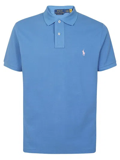 Ralph Lauren Pony Embroidered Polo Shirt In Blue