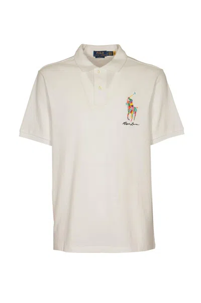 Ralph Lauren Pony Embroidered Polo Shirt In White