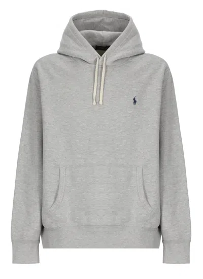 Ralph Lauren Pony Hoodie In Gray