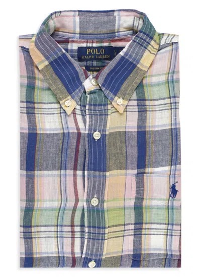 Ralph Lauren Pony Linen Shirt In Multicolour