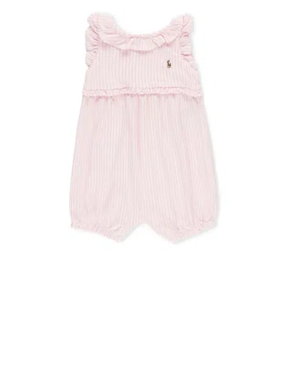 Ralph Lauren Babies' Pony Onesie In Pink