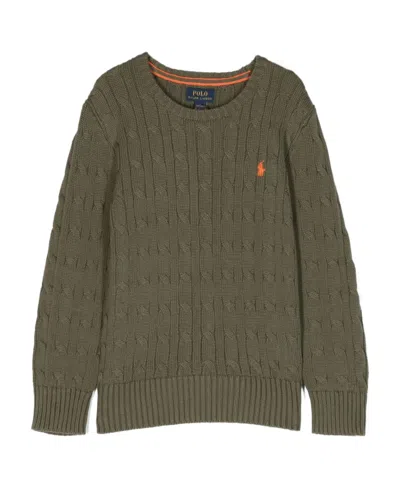 POLO RALPH LAUREN PONY PATTERN COARSE TWISTED KNITTED SWEATER
