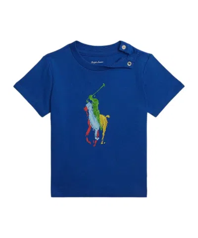 Polo Ralph Lauren Babies' Pony Polo-print Cotton T-shirt In Blue