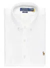 Ralph Lauren Logo Embroidered Button Down Collar Shirt In White