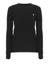 Ralph Lauren Crew Neck Logo-embroidered Cotton T-shirt In Black