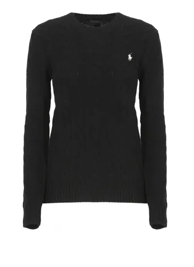 Ralph Lauren Pony Sweater In Black