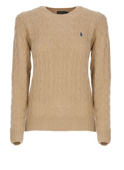 Ralph Lauren Pony Sweater In Brown