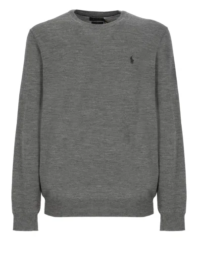 Ralph Lauren Pony Sweater In Gray