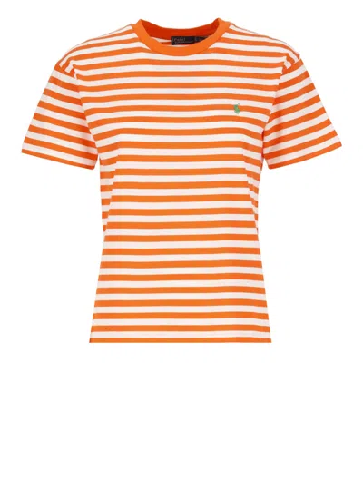 Ralph Lauren Pony T-shirt In Orange