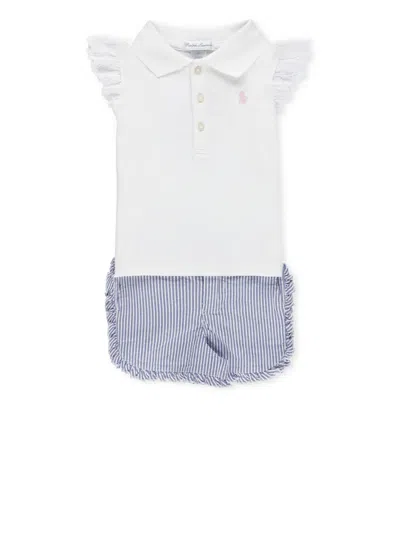 Polo Ralph Lauren Babies' Polo Pony-embroidered Short Set In Blue
