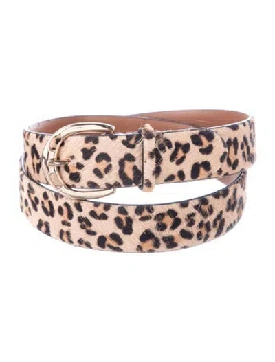 Pre-owned Ralph Lauren Ponyhair Waist Belt In Neutrals