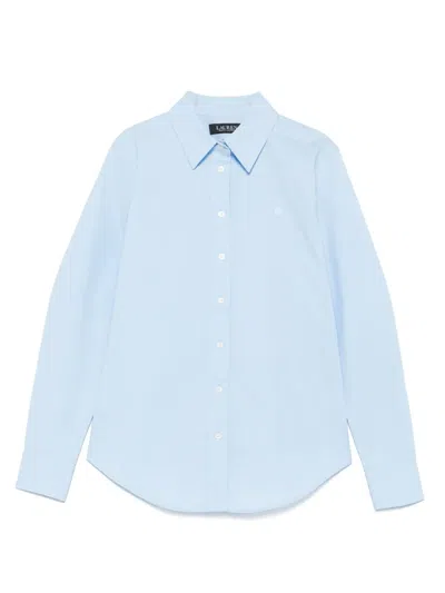 Ralph Lauren Poplin Shirt In Blue