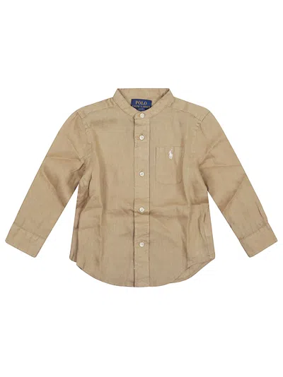 Ralph Lauren Kids' Postboy Band-shirts-sport Shirt In Surrey Tan