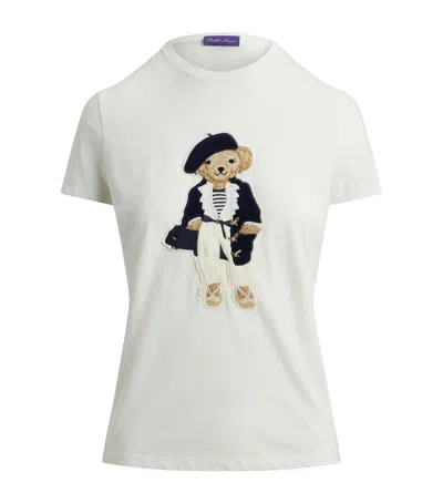 Ralph Lauren Pre-spring Polo Bear Cotton T-shirt In White
