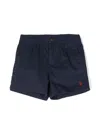 Polo Ralph Lauren Logo-embroidered Cotton Shorts In Blue