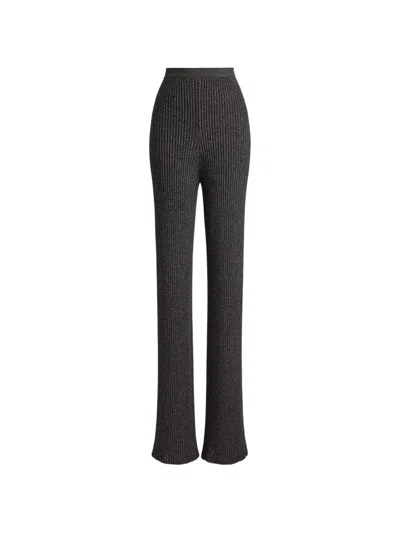 Ralph Lauren Presling Ribbed Trousers In Gray