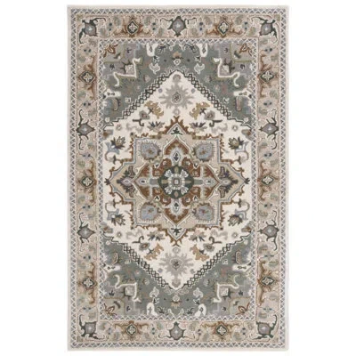 Ralph Lauren Preston Lauren  Hand Tufted Wool Pile Oriental Rug In Ivory,navy