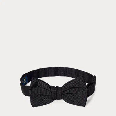 Ralph Lauren Kids' Pre-tied Silk Grosgrain Bow Tie In Black