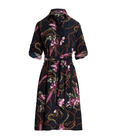 Polo Ralph Lauren Print Dress In Black
