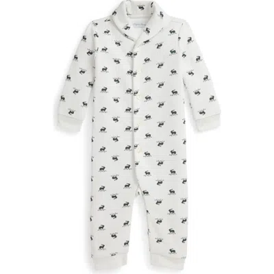 Ralph Lauren Babies'  Print Fleece Romper In White