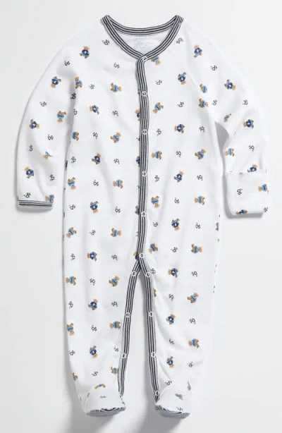 Polo Ralph Lauren Babies' Ralph Lauren Print Footie In White Bear Print