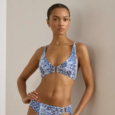 Ralph Lauren Print Ring-front Hipster Bikini Bottom In Multi