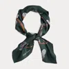 Ralph Lauren Print Silk Twill Neckerchief In Green