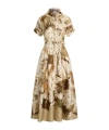 Ralph Lauren Donatella Multi Diary Of A Collection Silk Shirtdress In Brown