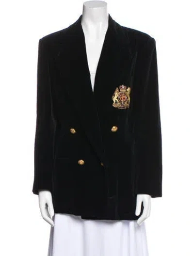 Pre-owned Ralph Lauren Printed Blazer In Black