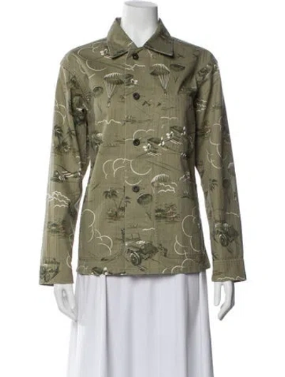 Pre-owned Ralph Lauren Printed Blazer In Green