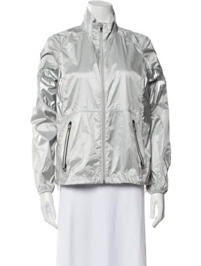 Pre-owned Ralph Lauren Printed Bomber Jacket In Silver
