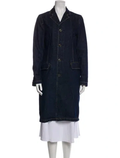 Pre-owned Ralph Lauren Printed Coat In Blue