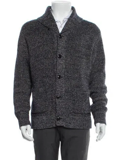 Pre-owned Ralph Lauren Printed Collar Cardigan In Blue