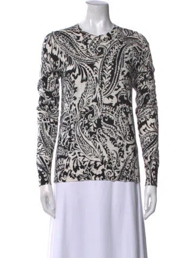 Pre-owned Ralph Lauren Printed Crew Neck Sweatshirt In White