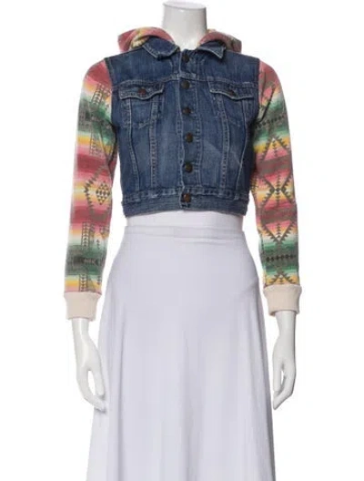 Pre-owned Ralph Lauren Printed Denim Jacket In Blue