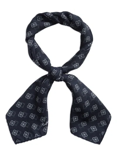 Ralph Lauren Printed Foulard Neckerchief In Blue