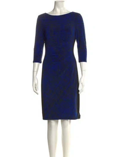 Pre-owned Ralph Lauren Printed Knee-length Dress In Blue