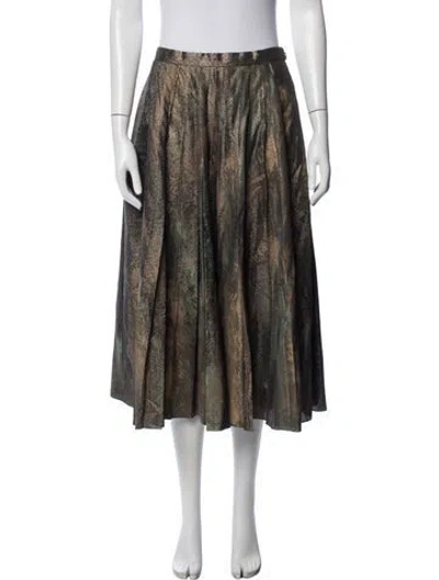Pre-owned Ralph Lauren Printed Midi Length Skirt