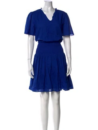 Pre-owned Ralph Lauren Printed Mini Dress In Blue