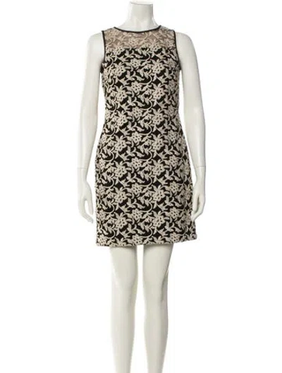 Pre-owned Ralph Lauren Printed Mini Dress In Neutral